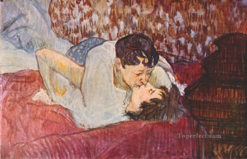 アンリ・ド・トゥールーズ・ロートレック Painting - キス 1893 トゥールーズ ロートレック アンリ・ド